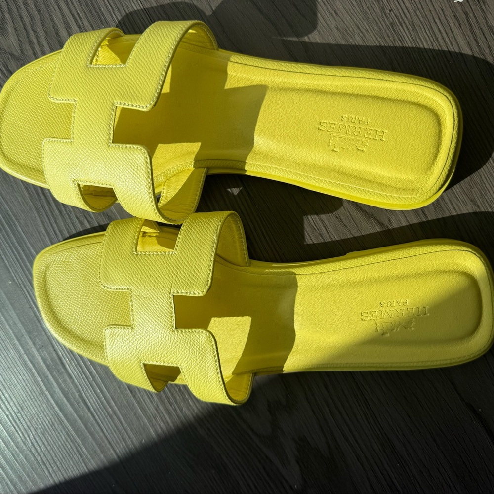 Yellow Slide Sandals